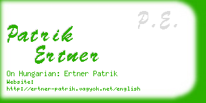 patrik ertner business card